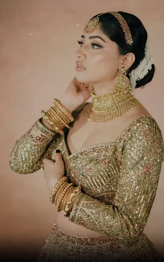 Champagne Bridal Lehenga