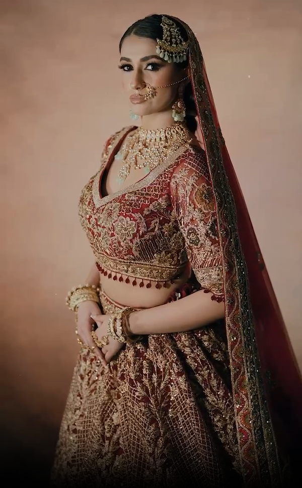 Red Traditional Bridal Lehenga